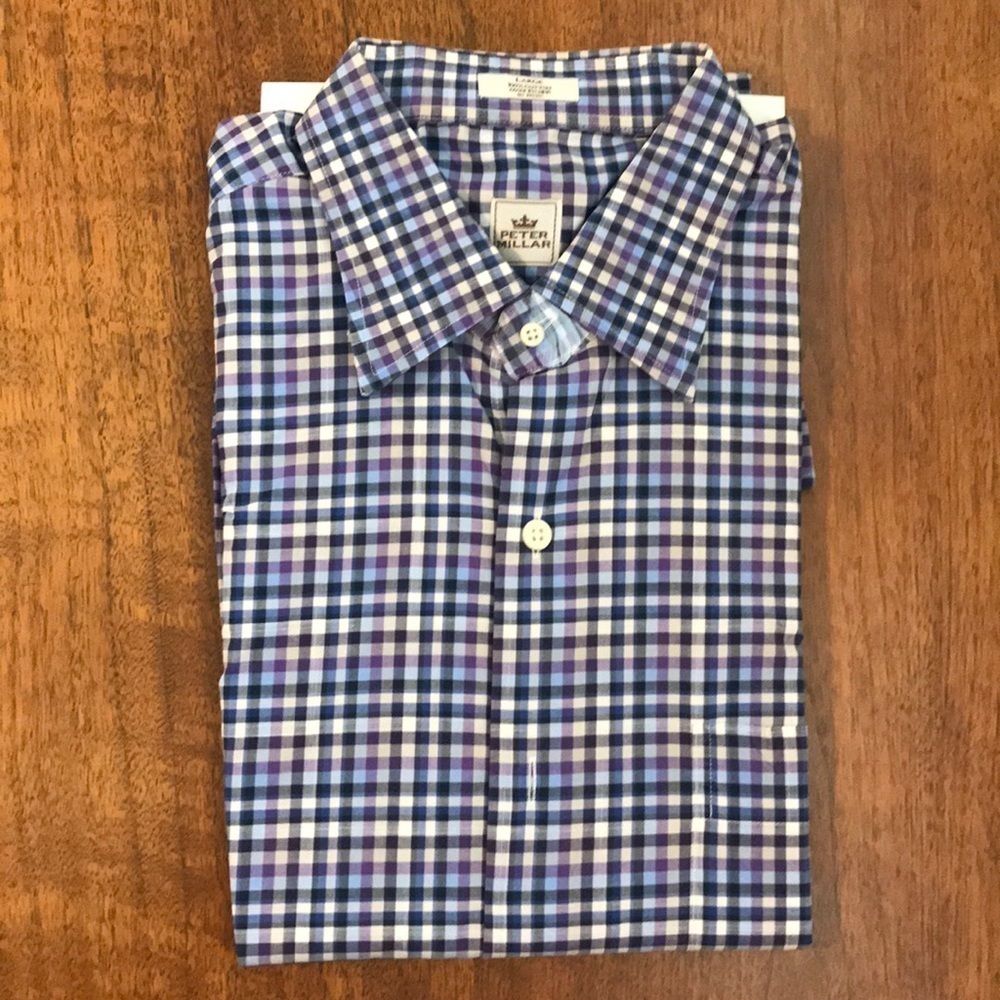 Peter Millar Plaid Button Dress Shirt